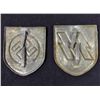 Image 2 : SET OF 2 GERMAN NAZI HELMET BADGES