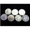 Image 1 : 7 ASSORTED 40'S MERCURY DIMES