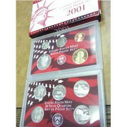 2001 US SILVER PROOF SET (WITH BOX) (BETTER DATE)