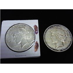 1922 & 22-S PEACE SILVER DOLLARS