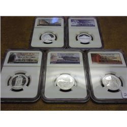 MATCHED SET OF 5-2010-S SILVER NATIONAL PARKS .25S