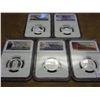 Image 1 : MATCHED SET OF 5-2010-S SILVER NATIONAL PARKS .25S