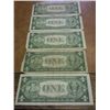 Image 2 : 5 ASSORTED 1935 $1 SILVER CERTIFICATES