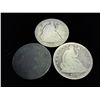 Image 1 : 1855-O, 1873 & 76-S SEATED LIBERTY HALF DOLLARS