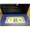 Image 1 : BEP TEXAS $1 LONE STAR NOTE 2001 $1 FRN