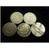 Image 2 : 5 ASSORTED 1850'S SEATED LIBERTY DIMES