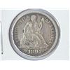 Image 1 : 1891 SEATED LIBERTY DIME (EXTRA FINE)