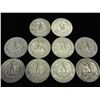 Image 2 : 10 ASSORTED 1960'S WASHINGTON SILVER QUARTERS