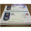 Image 1 : 2 US MINT 50 STATE QUARTER FDC'S (DE, RI)