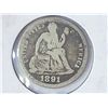 Image 1 : 1891 SEATED LIBERTY DIME