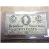 Image 1 : 1863 CONFEDERATE STATES OF AMERICA .50 FRACTIONAL