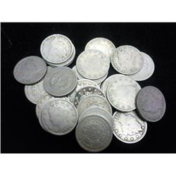 30 ASSORTED LIBERTY "V" NICKELS