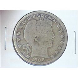 1908 BARBER HALF DOLLAR