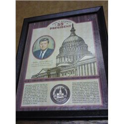 1976-D KENNEDY HALF DOLLAR FRAMED (AS SHOWN)