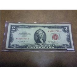 1953-A TWO DOLLAR US NOTE RED SEAL