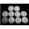 Image 1 : 10 ASSORTED 1960'S WASHINGTON SILVER QUARTERS