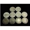 Image 2 : 10 ASSORTED 1850'S SEATED LIBERTY DIMES