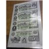 UNCUT SHEET OBSOLETE CURRENCY 2-$1'S, 1-$2, 1-$5