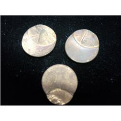 3 OFF CENTER LINCOLN CENTS