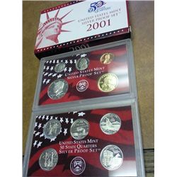 2001 US SILVER PROOF SET (WITH BOX) (BETTER DATE)