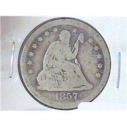 1857 SEATED LIBERTY QUARTER