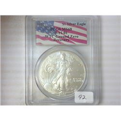 2001 AMERICAN SILVER EAGLE WORLD TRADE CENTER