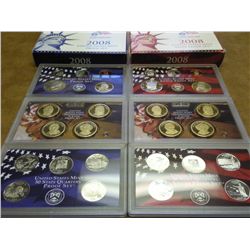 2008 US CLAD & SILVER PROOF SETS WITH BOXES