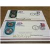 Image 1 : 2 US MINT 50 STATE QUARTERS FDC'S (MS, PA)