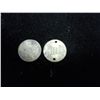Image 2 : 2 (HOLED) THREE CENT PIECE (SILVERS)