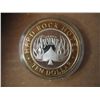 Image 1 : HARD ROCK CASINO $10 SILVER TOKEN (UNC)