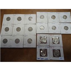 9 BUFFALO NICS, 6 MERC DIMES & 4-WASH QUARTERS