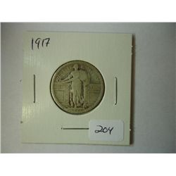 1917 TYPE I STANDING LIBERTY QUARTER