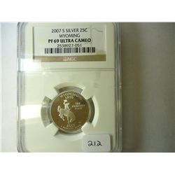 2007-S SILVER WYOMING QUARTER NGC PF69 ULTRA CAMEO