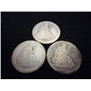 Image 1 : 1854-O,56 & 77 SEATED LIBERTY HALF DOLLARS