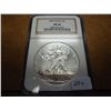 Image 1 : 1999 AMERICAN SILVER EAGLE NGC MS69