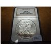 Image 1 : 1999 AMERICAN SILVER EAGLE NGC MS69