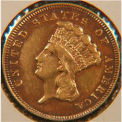 RARE DATE 1878 $3 GOLD INDIAN PRINCESS, PCGS