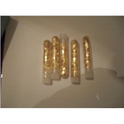 5 LARGE VIALS GOLD FLAKES