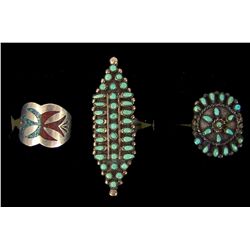 3 Navajo/Zuni Rings