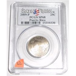 2009-P U.S. Territories *PUERTO RICO* Satin Finish Quarter *CERTIFIED by PCGS SP68*!