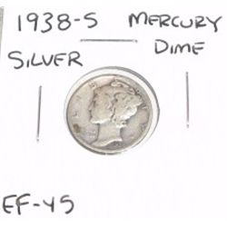 1938-S Mercury Silver Dime *EXTRA FINE GRADE*!!