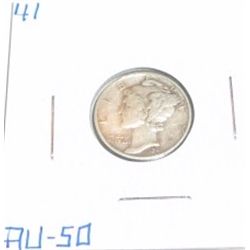 1941 Mercury Silver Dime *AU-50 HIGH GRADE*!!