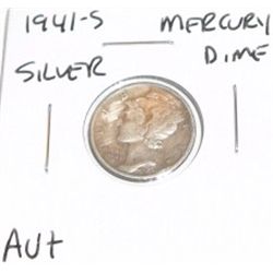 1941-S Mercury Silver Dime *AU+ HIGH GRADE*!!