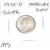Image 1 : 1942-D Mercury Silver Dime *MINT STATE MS HIGH GRADE*!!