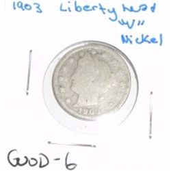 1903 Liberty Head "V" Nickel *GOOD-6 CONDITION*!!