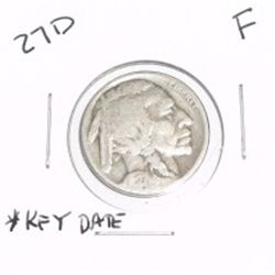 1927-D Buffalo Nickel *RARE KEY DATE FINE GRADE*!!