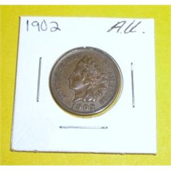 1902 Indian Head Cent *EXTREMELY RARE AU GRADE*!!!