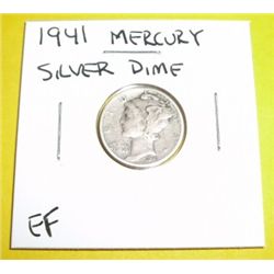 1941 Mercury Silver Dime *EXTRA FINE GRADE*!!
