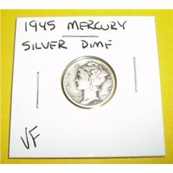 1945 Mercury Silver Dime *VERY FINE GRADE*!!