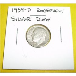 1959-D Silver Roosevelt Dime!!